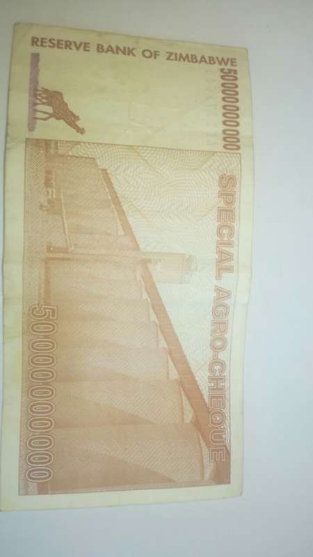 RESERVE BANK OF ZIMBABWE - FIFTY BILLION DOLLARS 50 000 000 000!!!